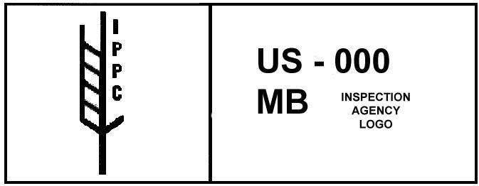 Logo imprimé sur une palette "US-000 MB"