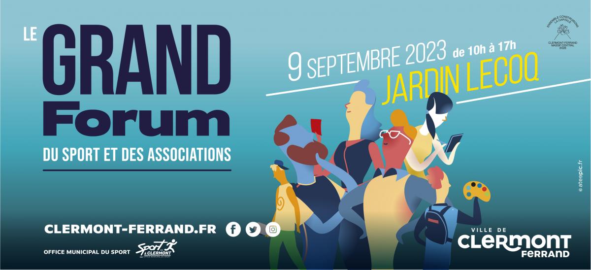 Affiche du grand forum des association de Clermont-Ferrand 2023